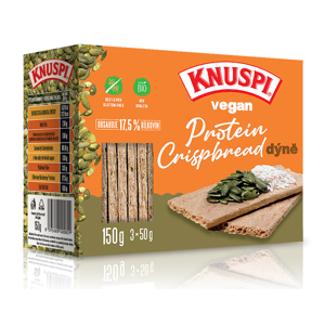 KNUSPI Vegan protein crispbread dýně 150 g