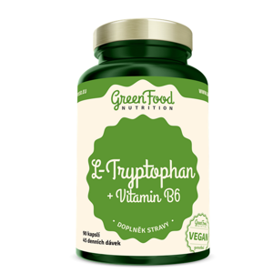 GREENFOOD NUTRITION L-tryptophan + vitamin B6 90 kapslí