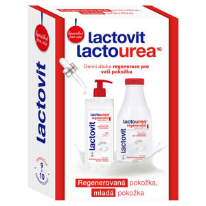 LACTOVIT Lactourea -Sprchový gel 500 ml + Tělové mléko 400 ml  Dárkové balení, poškozený obal