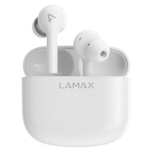 LAMAX Trims1 White bezdrátová sluchátka, rozbalené