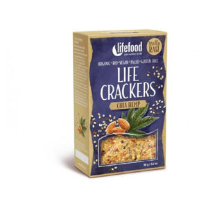 LIFEFOOD Life crackers konopné  s chia RAW BIO 90 g