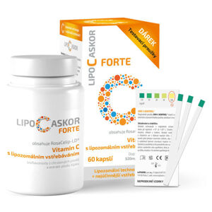 LIPO C ASKOR Forte vitamin C 520 mg 60 kapslí, poškozený obal