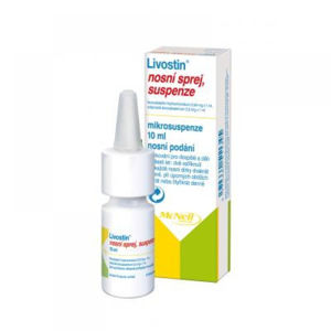 LIVOSTIN Suspenze ve spreji 5 mg 10 ml