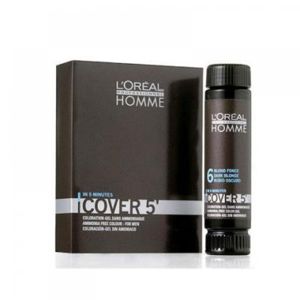 L'ORÉAL Homme Cover 5' Gelová barva na vlasy Světle hnědá 3x50 ml