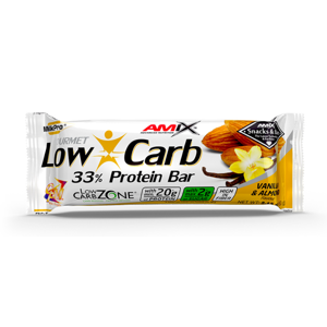 AMIX Low carb 33% protein bar vanilka a mandle tyčinka 60 g