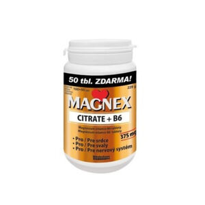 MAGNEX Citrate 375 mg a vitamin B6 100+50 tablet VÝHODNÉ balení