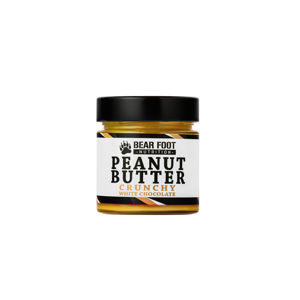 BEAR FOOT Peanut Butter, arašídový krém s bílou čokoládou a kousky arašídů, 250 g