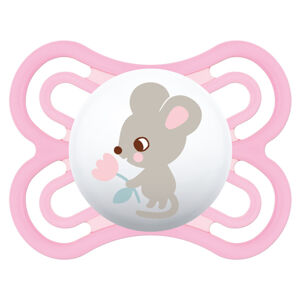 MAM Dudlík perfect 0m+ myš růžový
