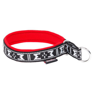 MANMAT Polstrovaný obojek pro psy červená-stříbrná 1 ks, Velikost: XL
