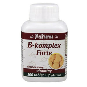 MEDPHARMA B komplex Forte 100 tablet + 7 ZDARMA, poškozený obal