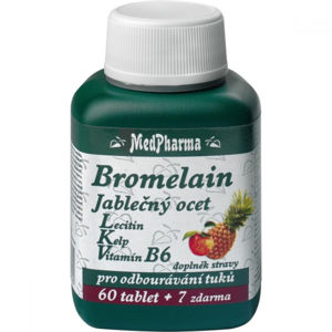 MEDPHARMA Bromelain + jabl. ocet + lecitin  67 tablet