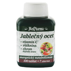 MEDPHARMA Jablečný ocet + vláknina + vitamín C + chrom 107 tablet, poškozený obal