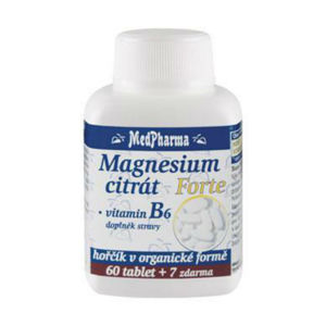 MEDPHARMA Magnesium citrát Forte a vitamín B6 67 tablet, poškozený obal