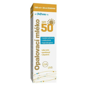 MEDPHARMA Opalovací mléko SPF50 200 ml+30 ml ZDARMA
