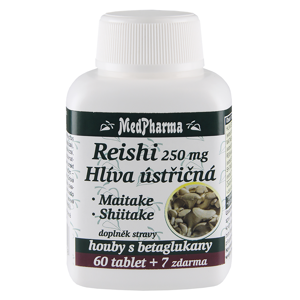 MEDPHARMA Reishi 250 mg + hlíva ústřičná + maitake + shiitake 67 tablet