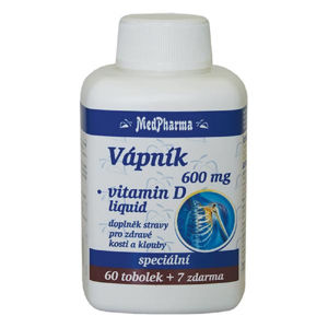 MEDPHARMA Vápník 600 mg + vitamín D3 67 tobolek