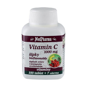 MEDPHARMA Vitamín C 1000 mg s šípky 107 tablet, poškozený obal