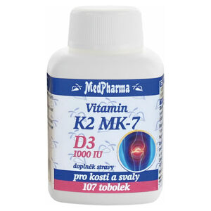 MEDPHARMA Vitamin K2 MK7 + D3 1000 IU 107 tobolek, poškozený obal