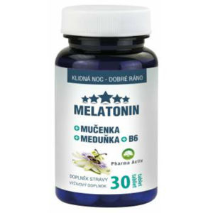 PHARMA ACTIV Melatonin Mučenka Meduňka B6 30 tablet