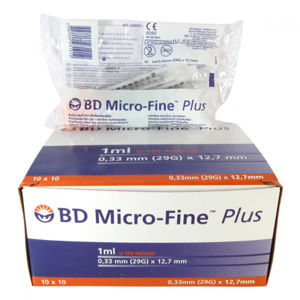 Microfine insulinová stříkačka 1ml U100 BD 100ks