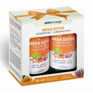 MOVIT ENERGY Mega detox ostropestřec + kurkumin forte DÁRKOVÉ balení 60 + 60 veganských kapslí