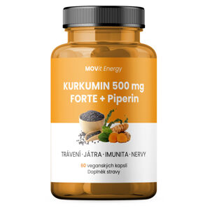MOVIT ENERGY Kurkumin 500 mg forte + piperin 60 kapslí