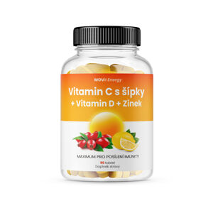MOVIT ENERGY Vitamin C 1200 mg s šípky + vitamin D + zinek premium 90 tablet