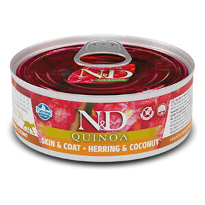 N&D Quinoa Adult Herring & Coconut pro dospělé kočky 80 g