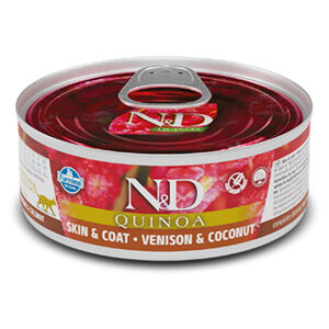 N&D Quinoa Adult Venison & Coconut pro dospělé kočky 80 g