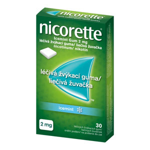 NICORETTE Icemint 2 mg Léčivá žvýkací guma 30 kusů