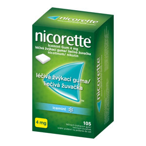 NICORETTE Icemint 4 mg Léčivá žvýkací guma 105 kusů