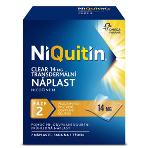 NIQUITIN Clear 14 mg 7 náplastí