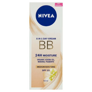 NIVEA Zkrášlující denní BB krém 5 v 1 pro střední až tmavší odstín pleti OF 15 50 ml, poškozený obal