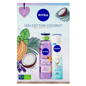 NIVEA Coconut Sprchový gel 300 ml + antiperspirant 150 ml Dárková sada