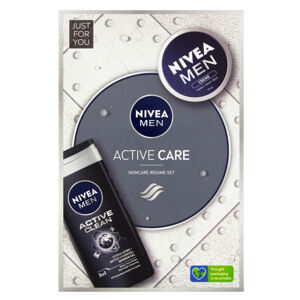 NIVEA Men Active Care Creme Krém 75 ml + Sprchový gel 250 ml Dárková sada, poškozený obal
