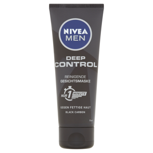 NIVEA Men Deep Control Čisticí pleťová maska s černým uhlím 75 ml