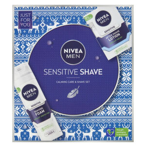 NIVEA Men Sensitive Shave Lotion Dárková sada - Voda po holení Sensitive 100 ml + Pěna na holení Sensitive 200 ml