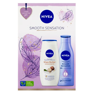 NIVEA Smooth Sensation Dárková sada - sprchový gel Shea Butter 250 ml +  tělové mléko Smooth Sensation 250 ml
