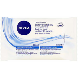 NIVEA Osvěžující čisticí pleťové ubrousky 3v1 25 ks