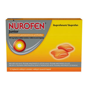 NUROFEN Junior pomeranč 100 mg 12 žvýkacích tablet