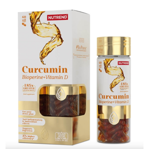 NUTREND Curcumin + bioperine + vitamin D 60 kapslí