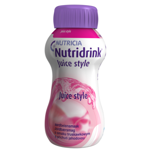 NUTRIDRINK Juice style příchuť jahoda 4 x 200 ml