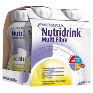 NUTRIDRINK Multifibre s příchutí vanilkovou 4 x 200 ml