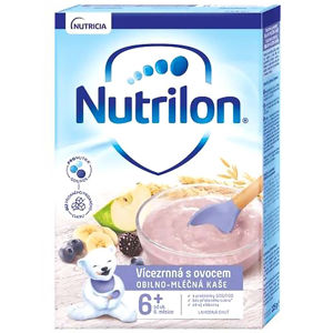 NUTRILON Obilno-mléčná kaše Vícezrnná s ovocem od 6.měsíce 225 g