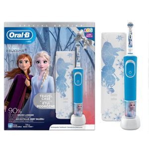 ORAL-B Vitality D100 Frozen II. dětský zubní kartáček + cestovní pouzdro