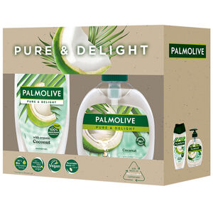 PALMOLIVE Pure & Delight Coconut Sprchový gel 250ml + tekuté mýdlo 300ml Dárkový set