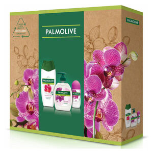 PALMOLIVE Triple Naturals Orchid Sprchový gel 250ml + tekuté mýdlo 300ml + roll-on 50ml Dárkové balení, poškozený obal