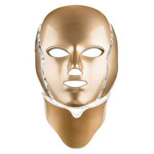 PALSAR7 Ošetřující LED maska na obličej a krk (zlatá), rozbalené