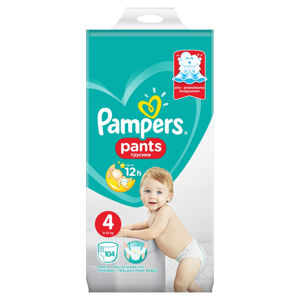 PAMPERS Pants Maxi kalhotkové plenky vel. 4, 9 - 14 kg 104 ks
