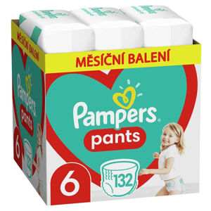 PAMPERS Pants vel.6 Plenkové kalhotky 15+kg 132 ks, poškozený obal
